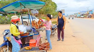 Most Famous Roasted Duck at Chhouk Market, Kampot Province, Cambodia, Seafood, Market, Tour, \u0026 More