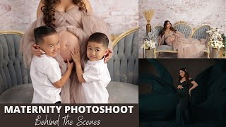 MATERNITY PHOTOS  WITH FAMILY IN STUDIO