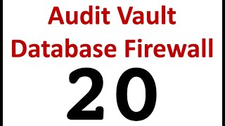 Introducing Audit Vault and Database Firewall 20