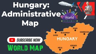 Hungary: Administrative Units With Capital Budapest and Int'l Border Map with Neighbour Countries