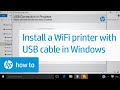 Installing a Wireless HP Printer with a USB Cable in Windows | HP Printers | HP Support