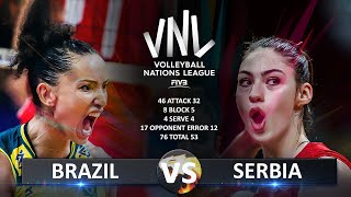 Brazil vs Serbia | Women's VNL 2024