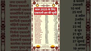 Ekadashi vrat 2025|Ekadashi list 2025 Ekadashi kab hai 2025/Ekadashi 2025 | एकादशी कब हैं।एकादशी2025