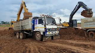 มาชมทีมงานสายโหด!!!หอนทุกคันแรงทุกคัน Dump Truck Excavator