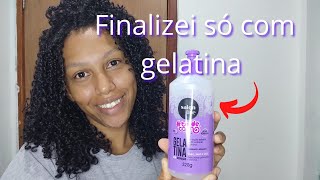 Finalizei só Com Gelatina/primeira vez usando #ToDeCachos