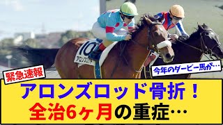 【悲報】アロンズロッド全治6ヶ月の骨折、クラシック参戦は絶望的に…