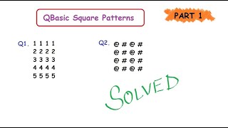 Square Pattern in Q basic | Patterns in Qbasic (Part 1)| QBasic Programs