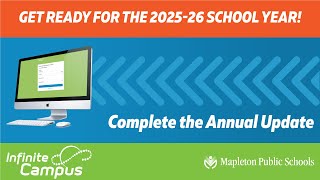 Completing the Annual Update in Infinite Campus