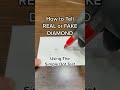 How To Tell REAL or FAKE Diamond (using Dot Test)