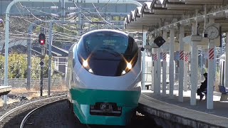 【E657系リバイバル塗装】常磐線ひたち野うしく駅を高速で通過するシーン