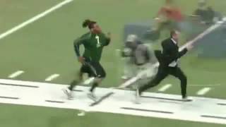 Old man Guy vs Football Players, Racing in football ground