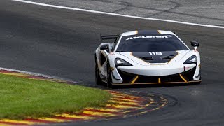 McLaren 570s GT4 / Sprint - fly-by's and downshifts