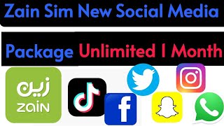 Zain Social Media Package | Zain Unlimited Social Media Offers 1Month | Zain Big Offers Social Media