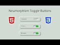 Make Neumorphism Toggle Buttons with HTML and CSS