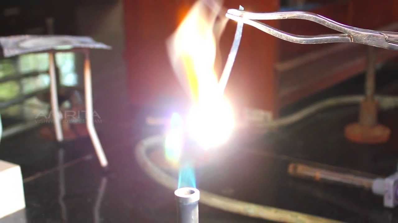 Magnesium Flamme Test