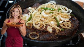 BISTEC ENCEBOLLADO/ MEXICAN STYLE STEAK & ONIONS a very Mexican Traditional Recipe I LOVE!