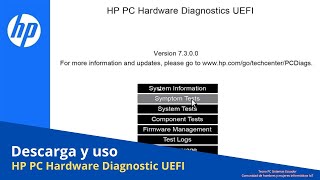 Descargar y usar HP PC Hardware Diagnostic UEFI