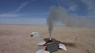 K class KNSB rocket motor static test.