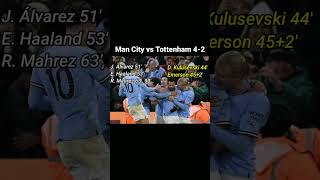 Manchester City vs Tottenham Hotspurs 4-2 EPL • #manchestercity #tottenham #epl #shorts