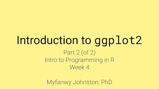 Introduction to the ggplot2 R Package - Part 2