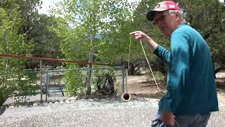 Preliminary Stability Swing Test - Estes Logo Flying Model Rocket - With Tail Cone Wrap