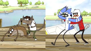 Regular Show - Mordecai And Rigby VS Jeremy and Chad In A Fight
