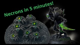 Speed Painting Necrons in 5 Minutes!! Fast, Classic Necrons (Green Glow)