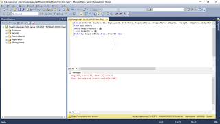 Running SQLs with parameters in Management Studio