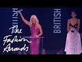 Donatella Versace accepts on behalf of Kim Jones | British Designer of the Year - Menswear