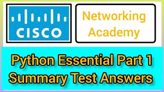 Cisco python Essential part 1 summary test 💯% rights #cisco #programming #python