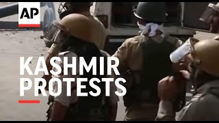 Clashes as Kashmir protests continue