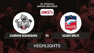 DEL2: Eisbären Regensburg vs. Selber Wölfe I Highlights - 29. Spieltag | SDTV Eishockey