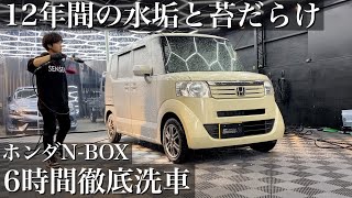 【洗車】12年間酷使され水垢汚れと苔だらけの「ホンダN-BOX」を徹底洗車で汚れリセット car detailing honda n-box