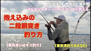 【東京湾シロギス釣り】　抱え込みの二段胴突き釣り　竿頭だが不満が残る　根岸丸さん　1月29日　#シロギス釣り  #マルキュー  #マルキユー  #シロギス  #フィールドスタッフ