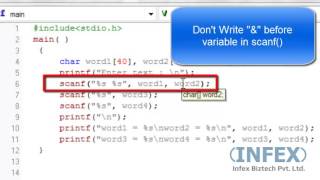C Programming Tutorial 28 Example 3 ex multy input scanf