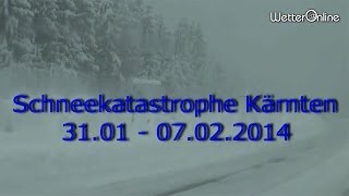 Schneekatastrophe Kärnten 2014 - Meterhohe Schneewände und immer neuer Schnee