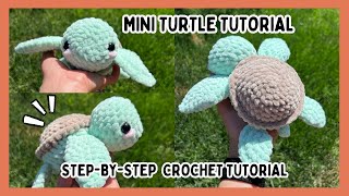 Crochet Mini Turtle Tutorial ✨ FREE Amigurumi Pattern Step by Step, Advanced Beginners 🐢 Baby Turtle