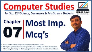 Ch.07 Java Basics (MCQs) | std 12 Most IMP MCQs For Board Computer Exam | Most Important