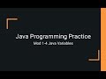 Java Practice Examples - Module 1-4 Java Variables