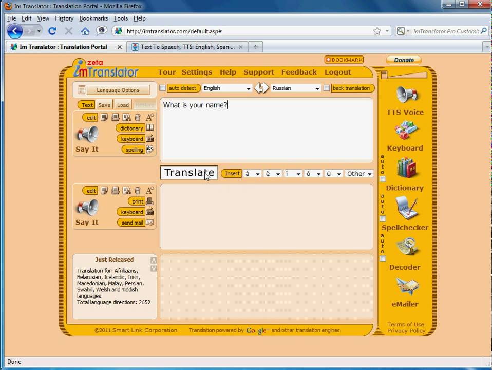 Imtranslator Portal How To Use The Translator Youtube