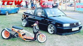 Static VW Golf MK3 Cabrio on OZ Rims Camber Build Tuning