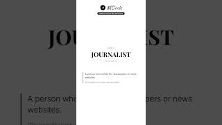 Learn English: What is Journalist? | Vocabulary Shorts
