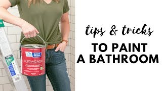 Tips and Tricks to Paint a Bathroom - Dark Gray Paint