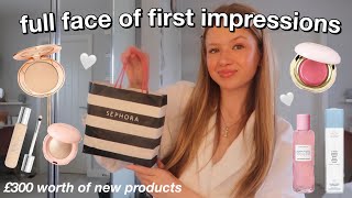 FULL FACE OF FIRST IMPRESSIONS *£300 worth of new products🧴🧖🏽‍♀️