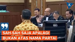 SYL Bantah Kesaksian Sahroni soal Penyaluran Bansos Kementan ke Organisasi Sayap Nasdem Tidak Sah