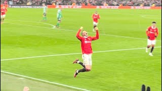 EMOTIONAL Weghorst Celebrates His First Old Trafford Goal For Manchester United 🔥😭 | Europa League
