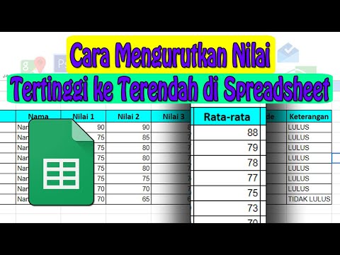 Cara Mengurutkan Nilai Tertinggi Ke Terendah Di Spreadsheet / Google ...