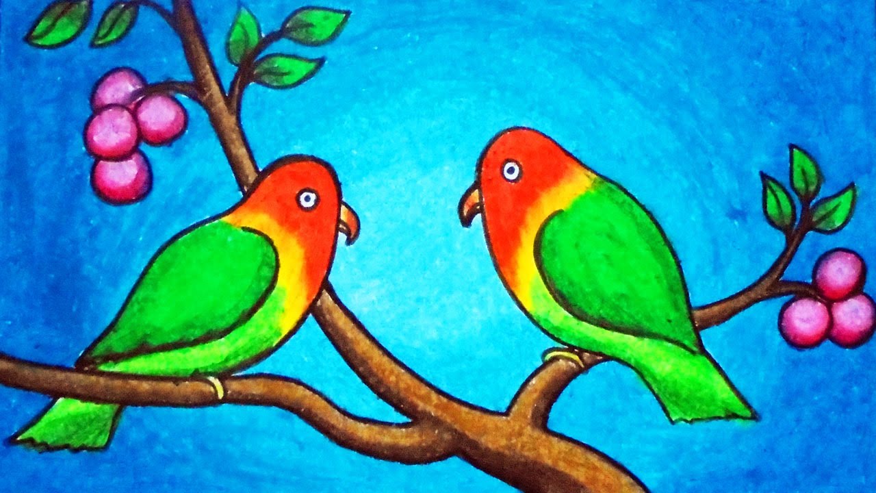 Love Birds Drawing Images Easy