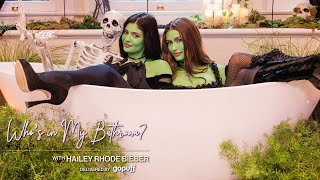 Kylie Jenner & Hailey Bieber toast to Halloween with spooky cocktails | WHO'S IN MY BATHROOM?