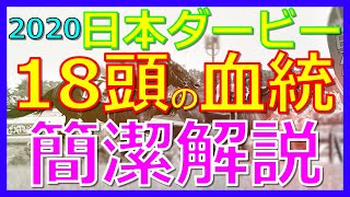 【2020 日本ダービー】 18頭の簡潔解説